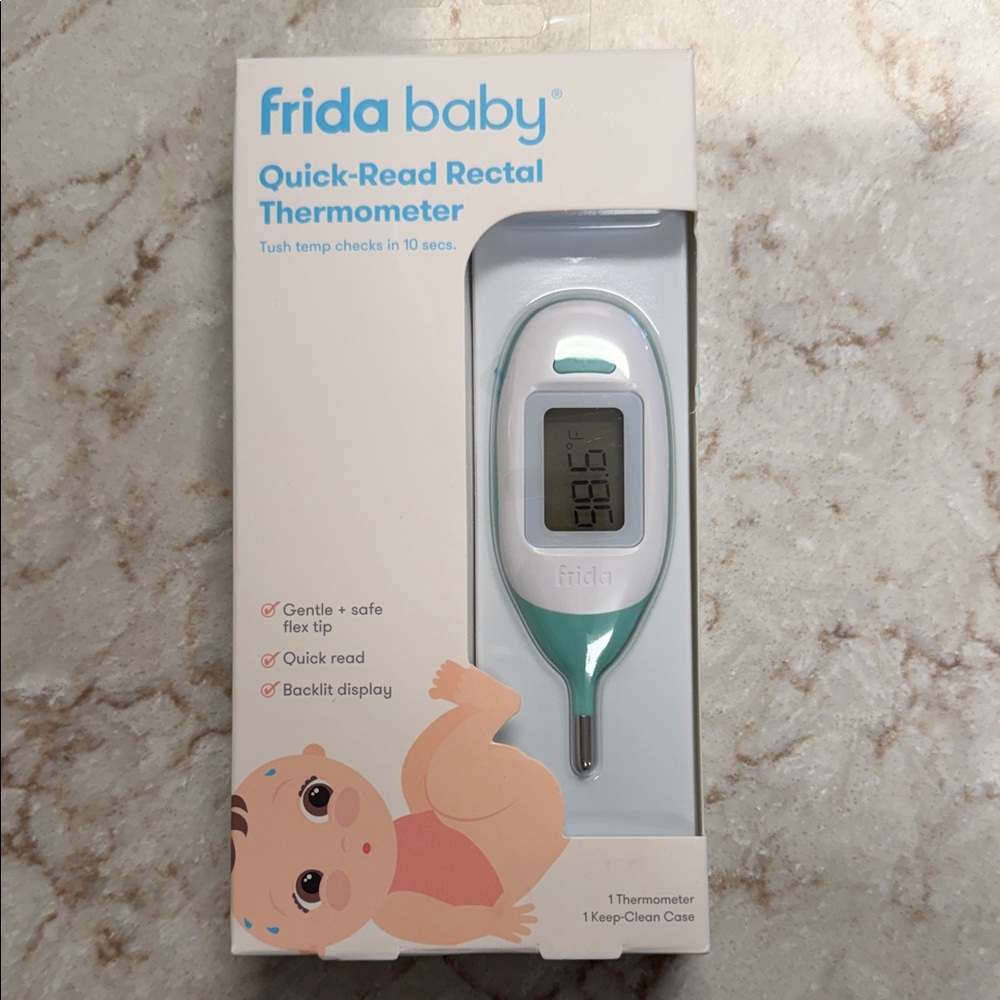 Frida Baby Quick-Read Rectal Thermometer - White and Green